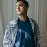 CAPRI Oversized Shirt White-Navy