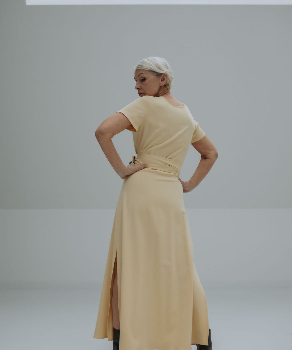 FIONA Wrapdress (reversible) Butter
