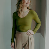 GRETA Longsleeve Pesto