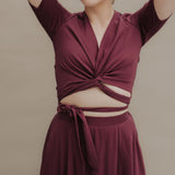 EWA Wrapblouse Pinot