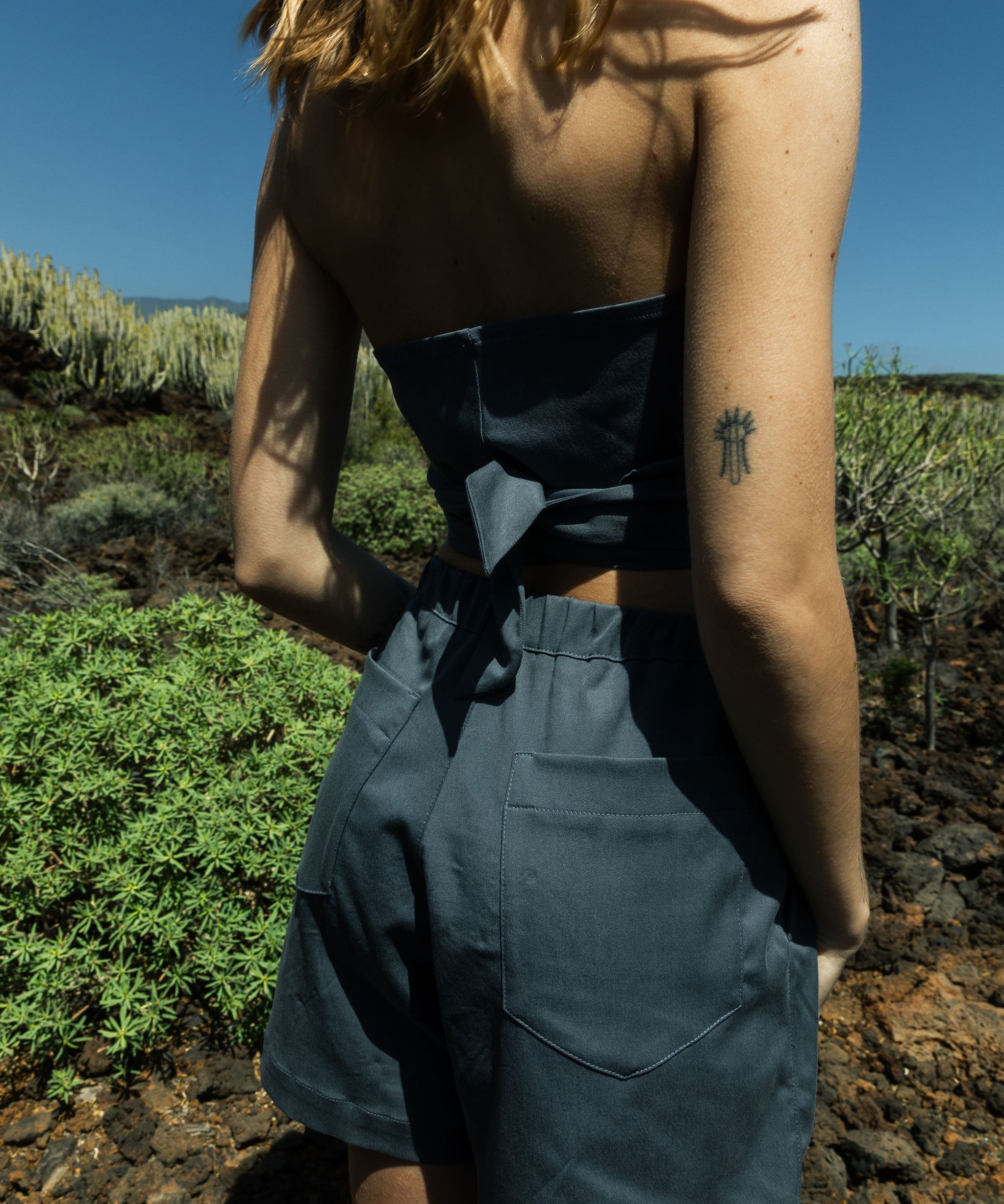 CARLOTTA Shorts Steel
